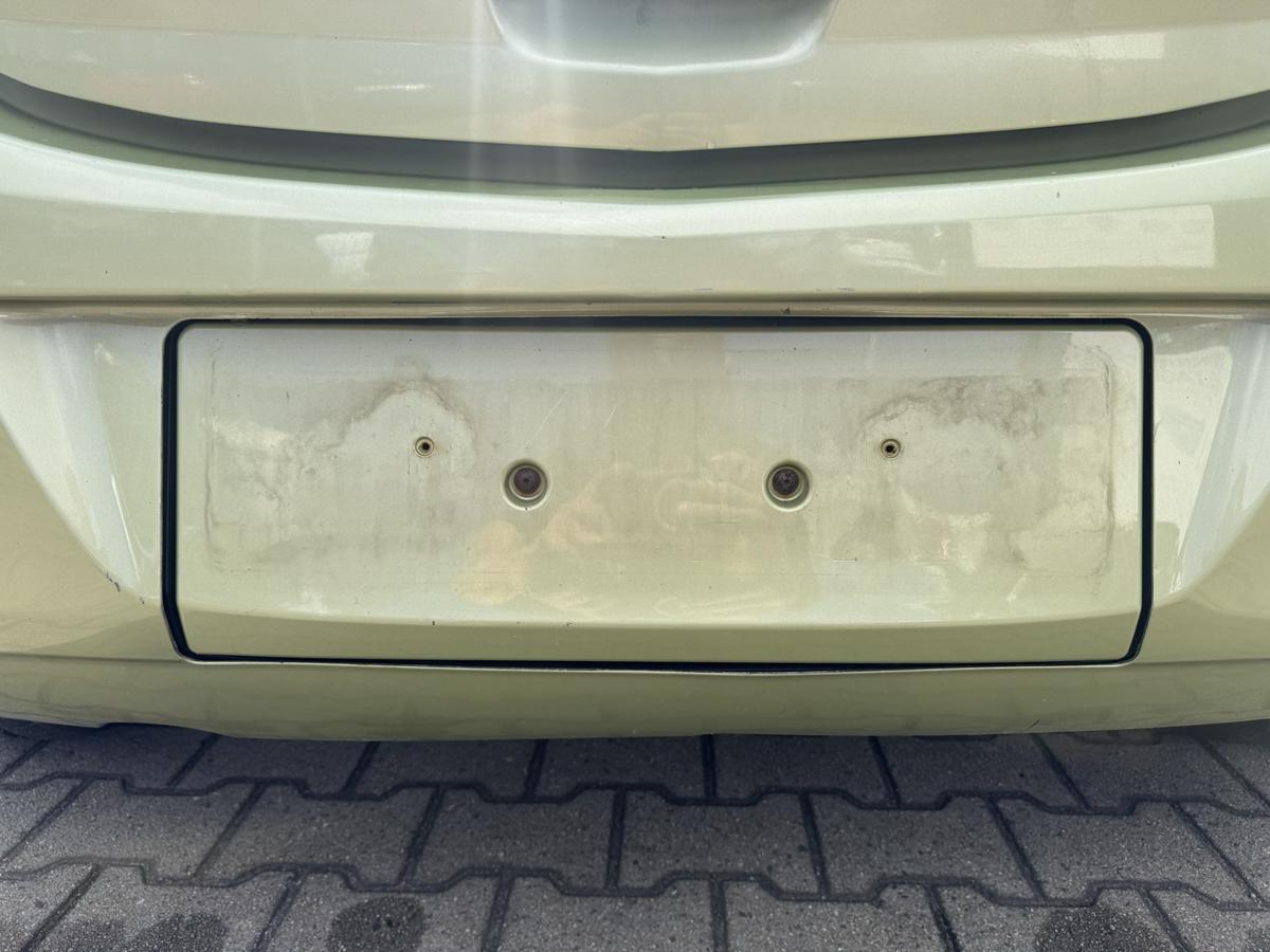 Opel Corsa D original Stossf&auml;nger Sto&szlig;stange hinten Z30E Green Tea Metallic 5-T&uuml;rer mit Fahrradtr&auml;ger Bj.2006